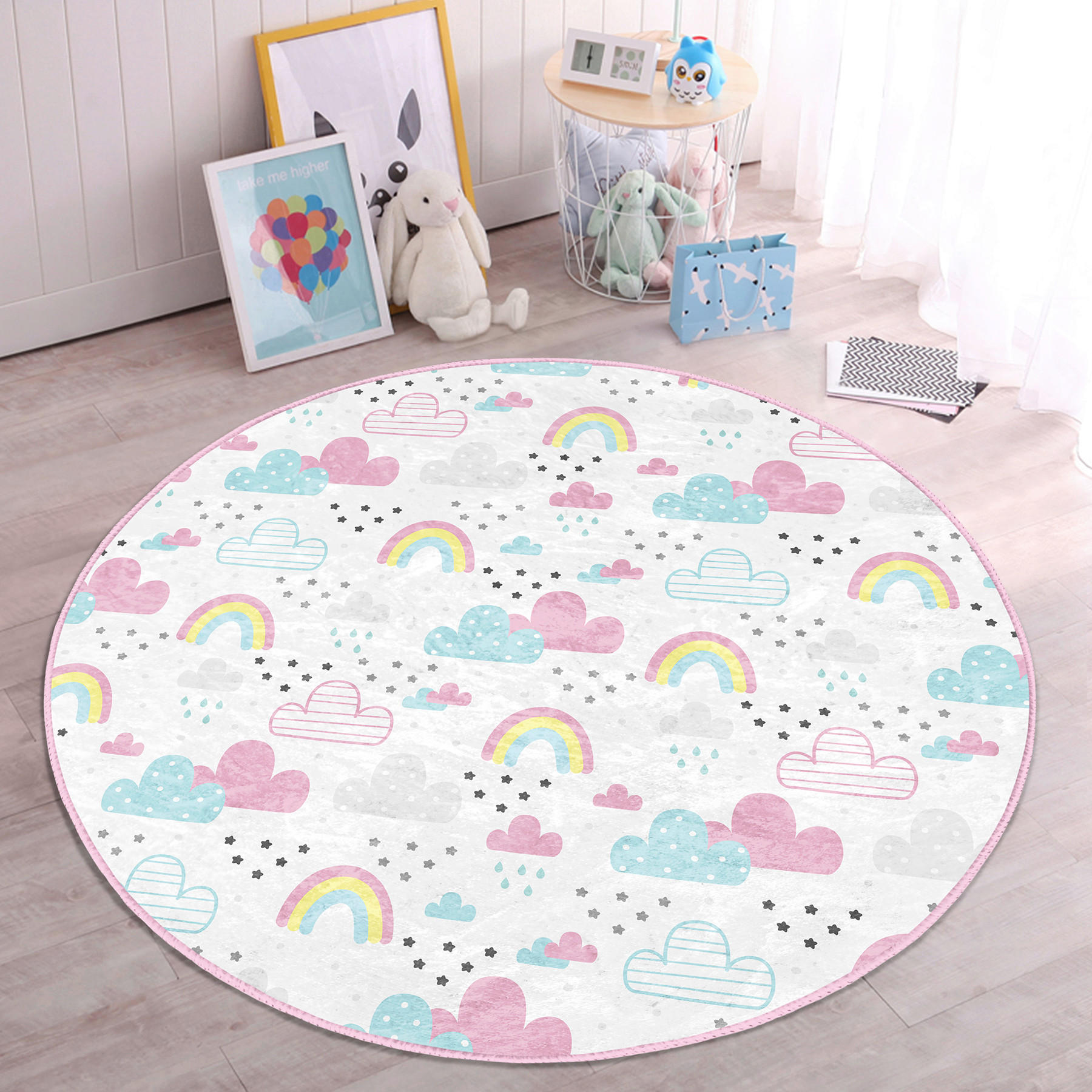 XXXLutz Kinderteppich Mehrfarbig 180x180 cm