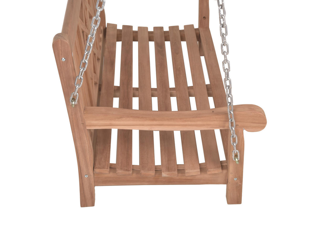 HÄNGEBANK - Braun/Teakfarben, MODERN, Holz (66/62/120cm) - Gardenson