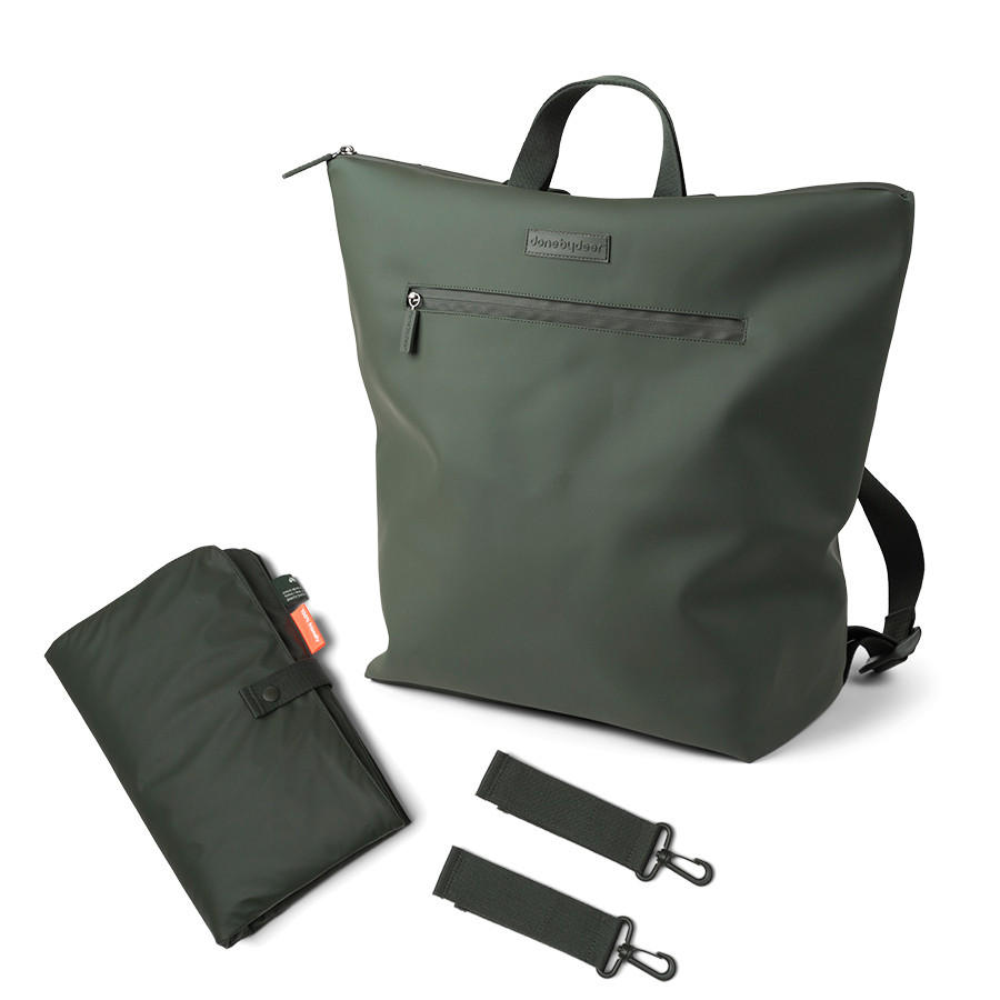 WICKELTASCHE  - Dunkelgrün, Basics, Kunststoff/Textil (40,0/15/45cm)
