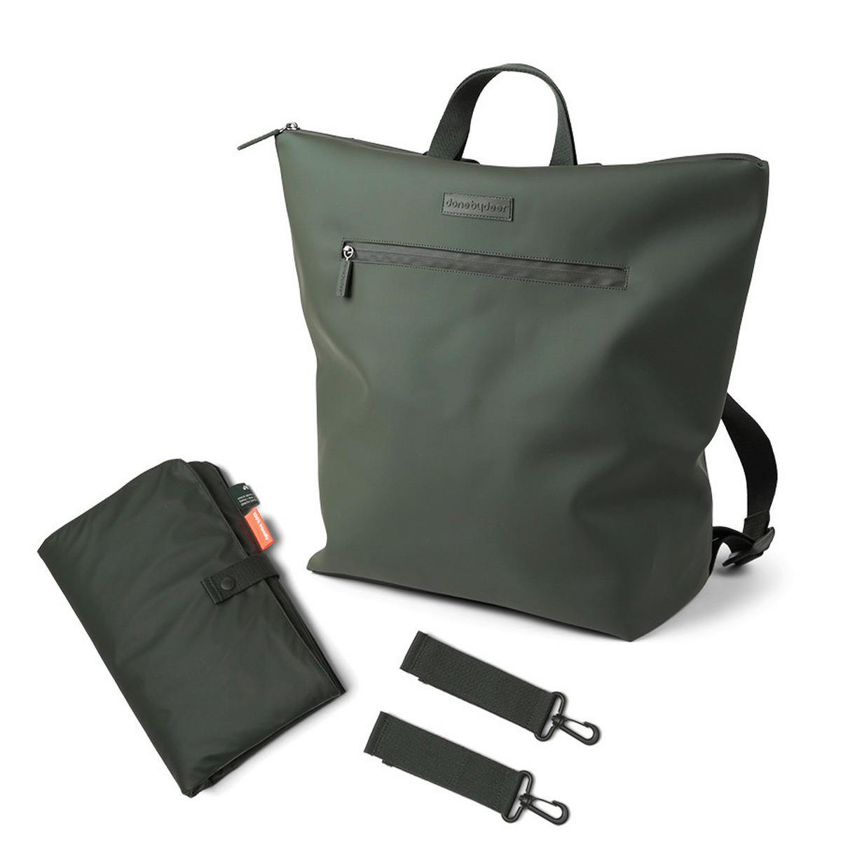 WICKELTASCHE  - Dunkelgrün, Basics, Kunststoff/Textil (40,0/15/45cm)