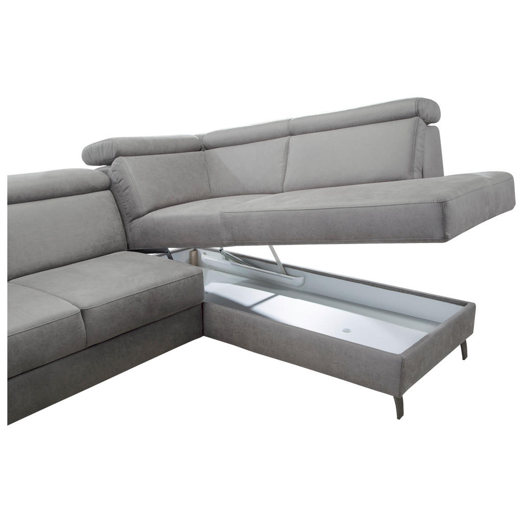 Thumbnail - Sit & More Wohnlandschaft, Hellgrau, Textil, 7,5-Sitzer, Ottomane rechts, U-Form, 317x193 cm, Goldenes M, Oeko-Tex® Stan...
