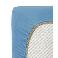 SPANNBETTTUCH Jenny C Single-Jersey  - Blau, Basics, Textil (120/200cm) - Fleuresse