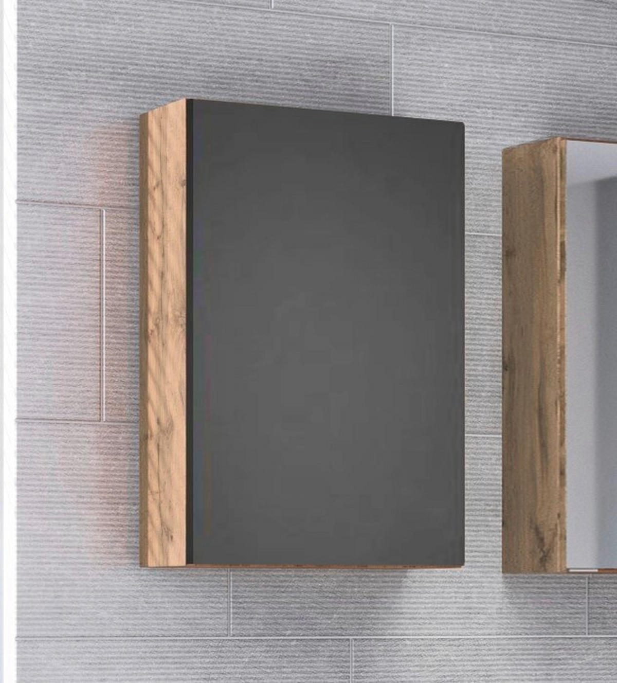 HÄNGESCHRANK 40/64/20 cm  - Eiche Wotan/Grau, Basics, Holzwerkstoff (40/64/20cm) - Held