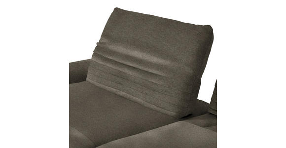 ECKSOFA  in Teddystoff Dunkelbraun  170-195/280 cm  - Dunkelbraun/Schwarz, Design, Textil/Metall (170-195/280cm) - Dieter Knoll