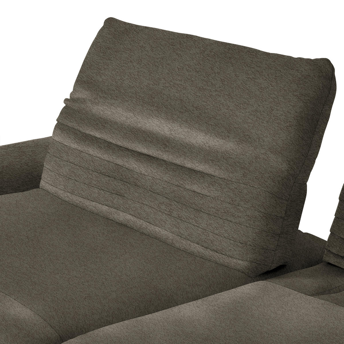 ECKSOFA  in Teddystoff Dunkelbraun  170-195/280 cm  - Dunkelbraun/Schwarz, Design, Textil/Metall (170-195/280cm) - Dieter Knoll