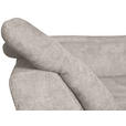 WOHNLANDSCHAFT in Struktur Creme  - Creme/Schwarz, KONVENTIONELL, Textil/Metall (253/357/188cm) - Carryhome