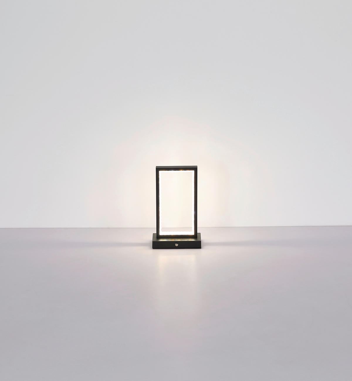 AKKU-TISCHLEUCHTE 14/7,5/23 cm  - Klar/Schwarz, Design, Kunststoff/Metall (14/7,5/23cm) - Globo