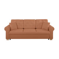 SCHLAFSOFA in Chenille Rostfarben  - Rostfarben/Buchefarben, Design, Holz/Textil (240/94/98cm) - MID.YOU