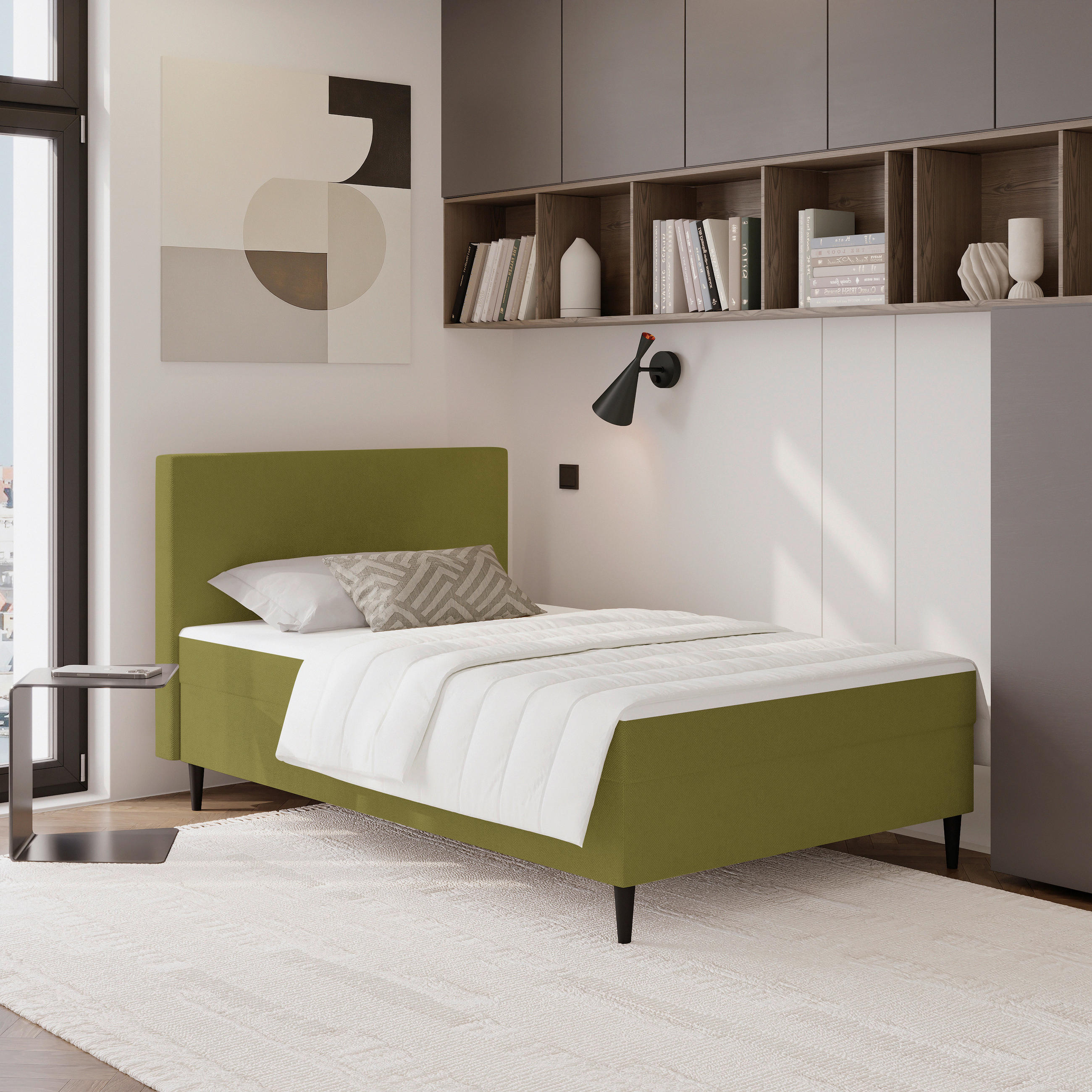 PAT TIP BOXSPRING FĂRĂ ARCURI 120/200 cm in verde
