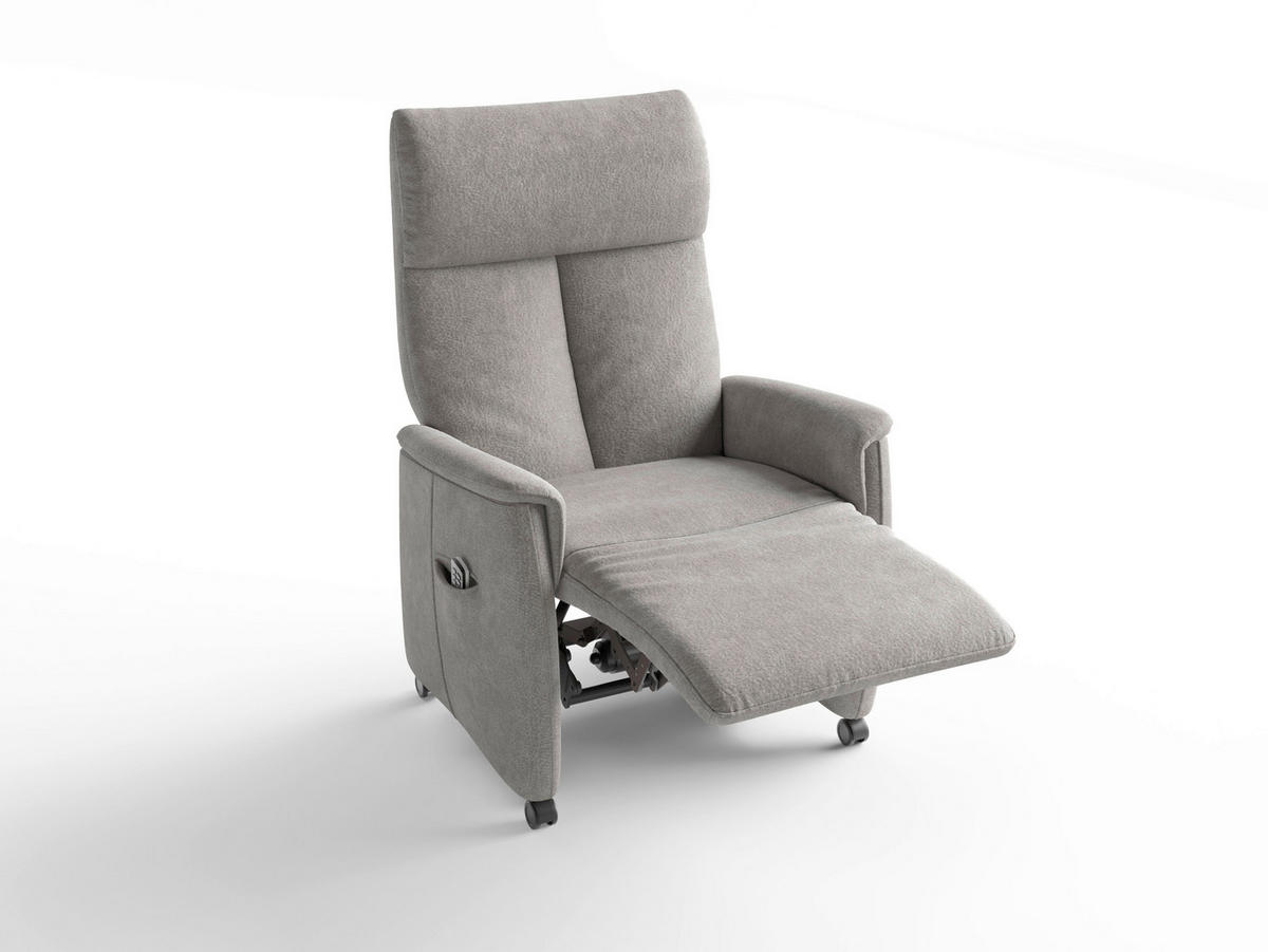 RELAXAČNÍ KŘESLO, textil, šedá - šedá/černá, Basics, textil/plast (76/110/84cm) - Sit & More