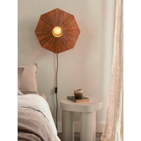 WANDLEUCHTE - Braun, Basics, Naturmaterialien (45/7cm) - Good & Mojo