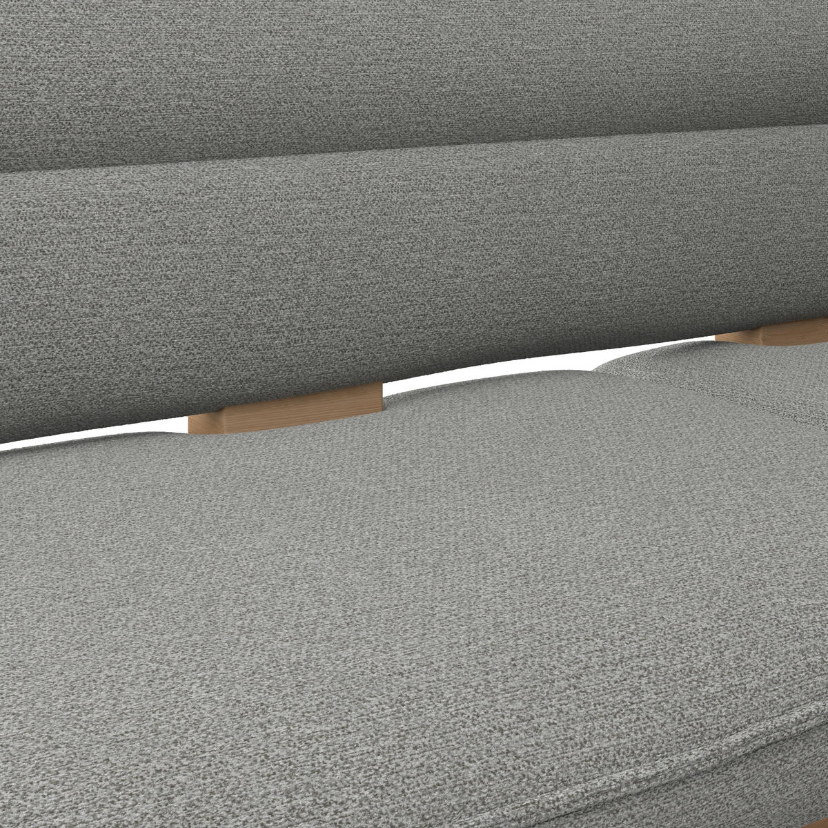 ECKBANK 192/170 cm Webstoff Hellgrau Eiche Sperrholz   - Eichefarben/Hellgrau, KONVENTIONELL, Holz/Textil (192/170cm) - Livetastic