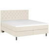 BOXSPRINGBETT 180/200 cm  in Perlmutt  - Silberfarben/Perlmutt, KONVENTIONELL, Textil/Metall (180/200cm) - Welnova