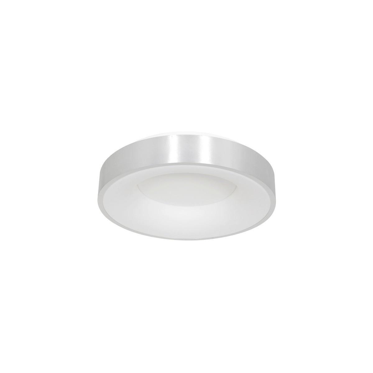 LED-DECKENLEUCHTE Ringlede 30/9 cm   - Silberfarben, KONVENTIONELL, Kunststoff/Metall (30/9cm)