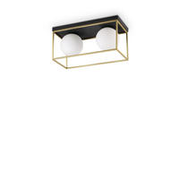 DECKENLEUCHTE Lingotto   - Messingfarben, Design, Glas/Metall (45,5/21,5/18,5cm)