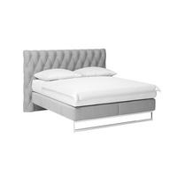 BOXSPRINGBETT 180/200 cm  in Hellgrau  - Chromfarben/Hellgrau, Design, Textil (180/200cm) - Joop!