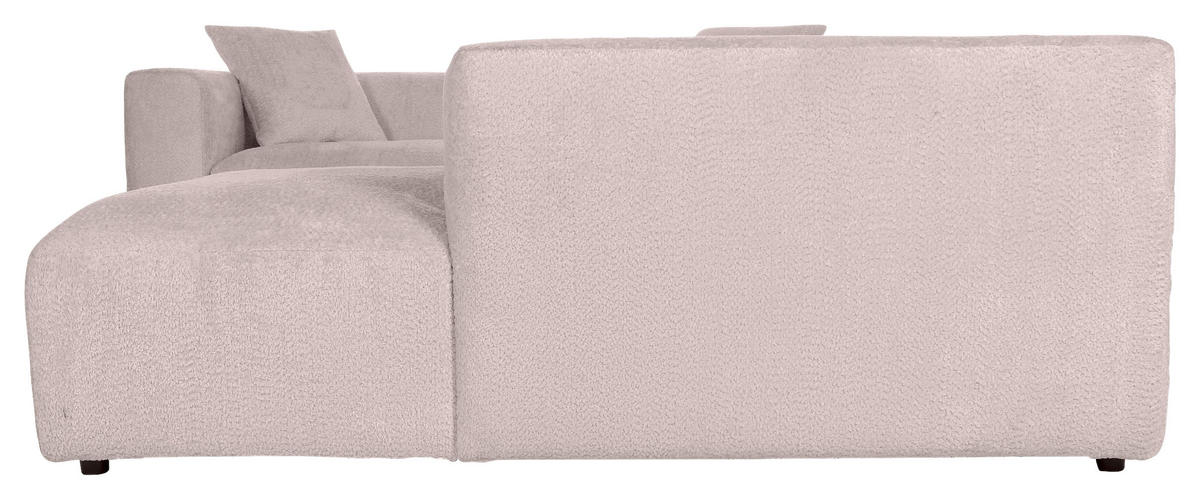 WOHNLANDSCHAFT Rosa Chenille  - Schwarz/Rosa, MODERN, Kunststoff/Textil (225/356/178cm) - Carryhome