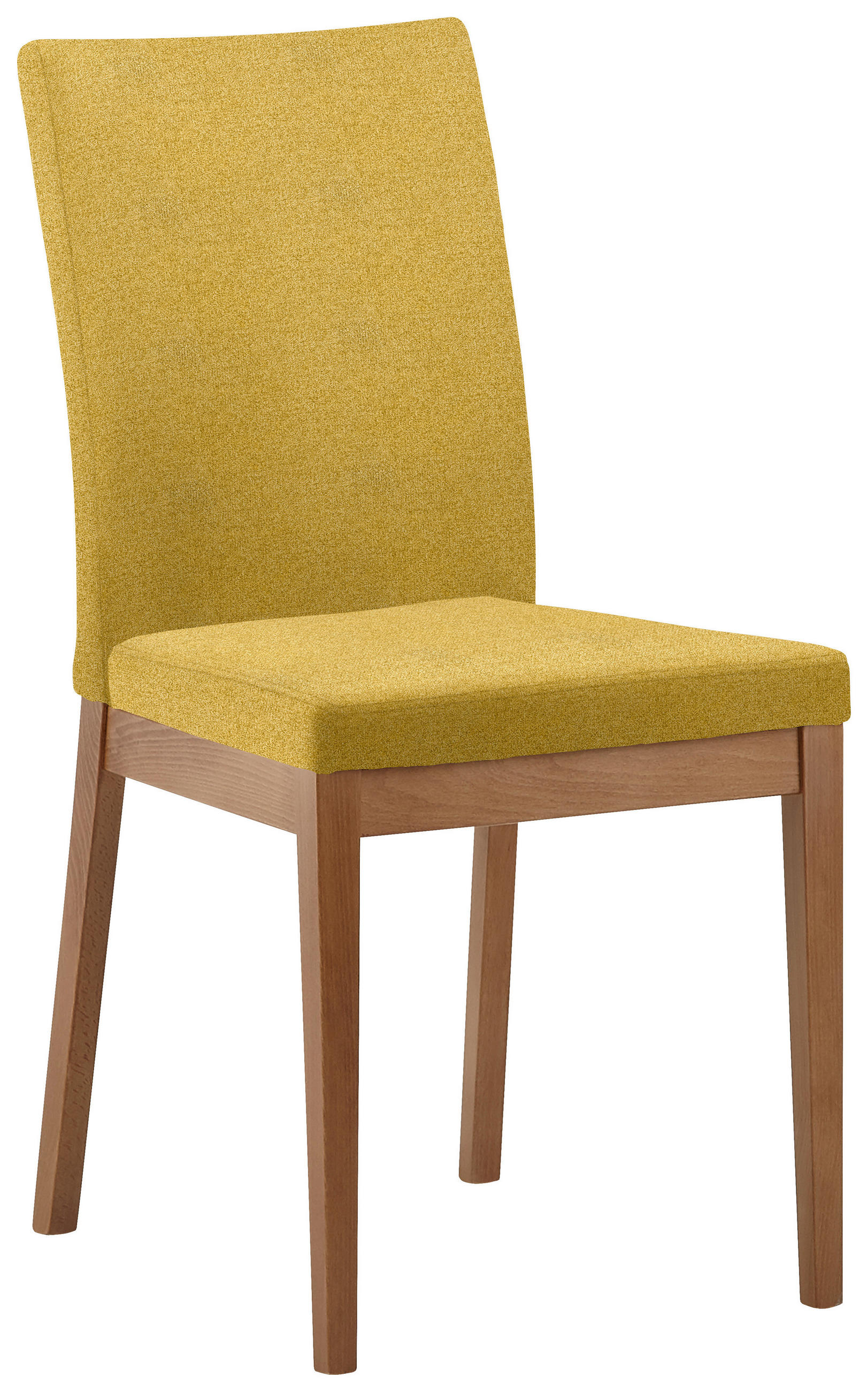 STUHL in Holz, Textil Eichefarben, Senfgelb  - Eichefarben/Senfgelb, KONVENTIONELL, Holz/Textil (47/95/60cm) - Cantus