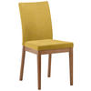 STUHL  in beflockt  - Eichefarben/Senfgelb, Konventionell, Holz/Textil (47/95/60cm) - Cantus