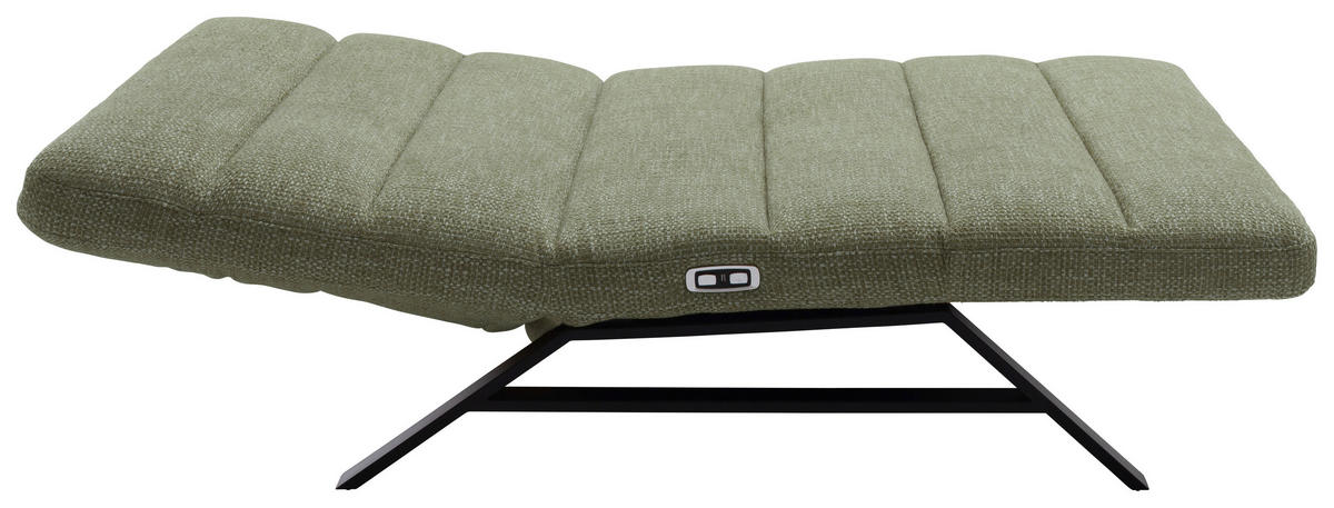 RELAXLIEGE Chenille Grün  - Schwarz/Grün, Design, Textil/Metall (120/54-113/158-198cm) - Pure Home Lifestyle