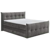 BOXSPRINGBETT 180/200 cm  in Anthrazit  - Anthrazit/Schwarz, Konventionell, Kunststoff/Textil (180/200cm) - Esposa