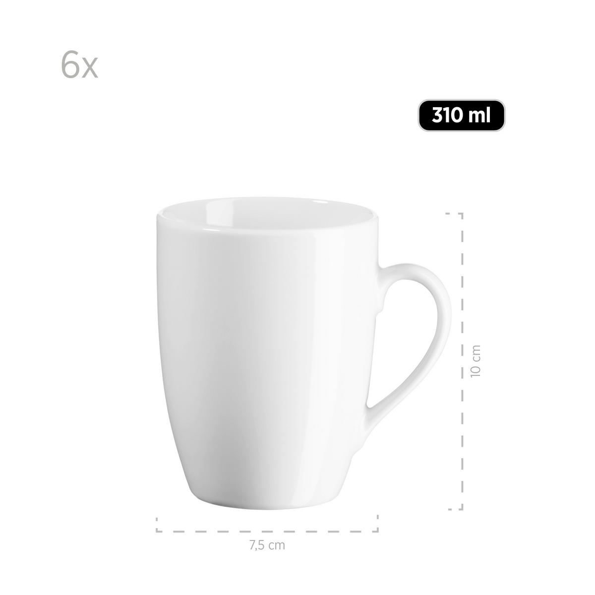KOMBISERVICE ALESIA 62-teilig  - Weiss, Basics, Keramik - Mäser