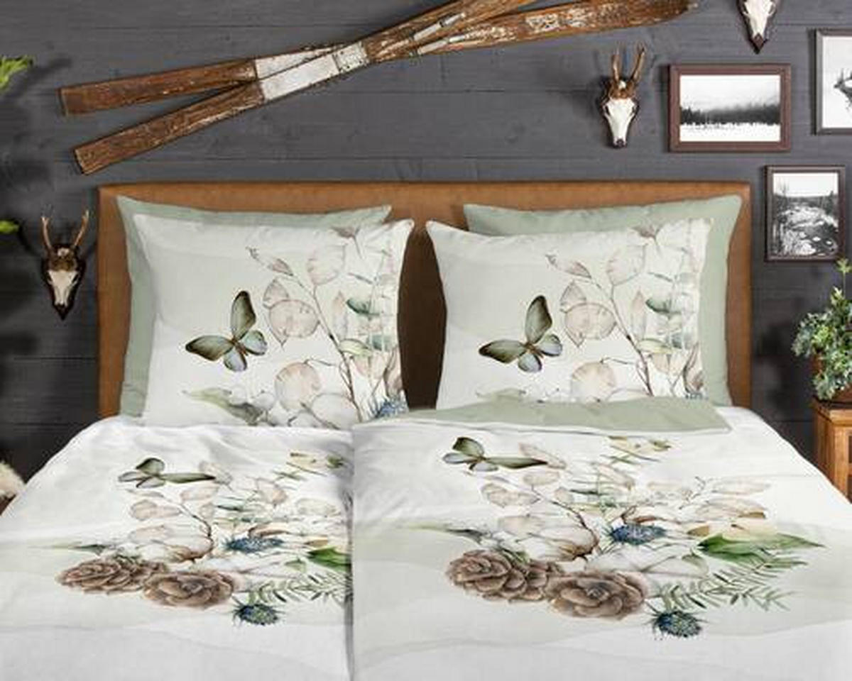 WENDEBETTWÄSCHE Marjan Biber 155/220 cm  - Grün, Design, Textil (155/220cm)