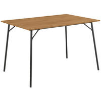 ESSTISCH in Metall, Holzwerkstoff   - Eichefarben/Schwarz, Design, Holzwerkstoff/Metall (120/75/80cm) - MID.YOU