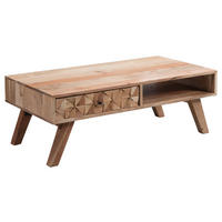 COUCHTISCH in Holz 95/50/35 cm  - Schwarz/Akaziefarben, Design, Holz (95/50/35cm) - MID.YOU