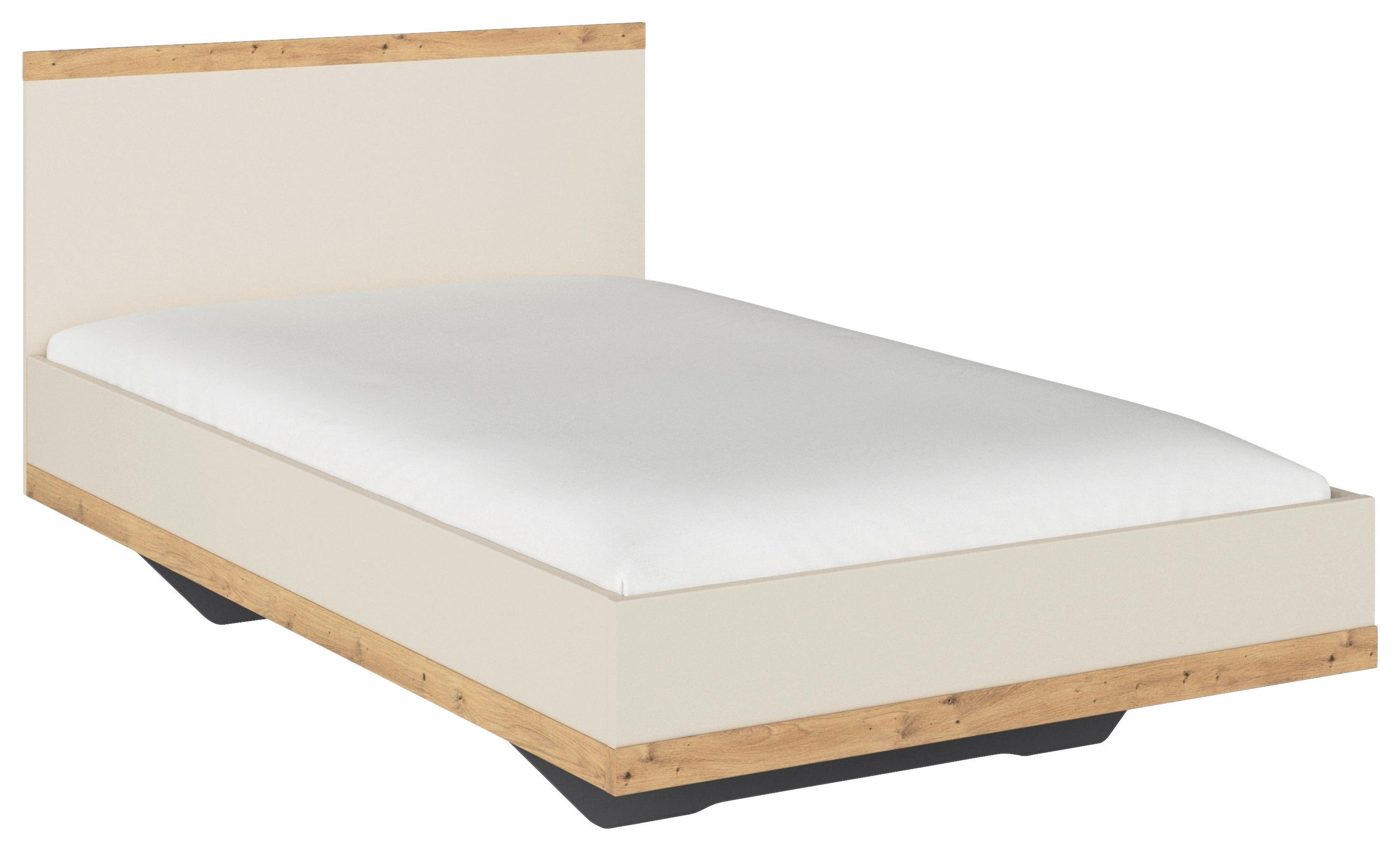 Stylife Bett Champagner, Eiche Artisan 120x200 cm