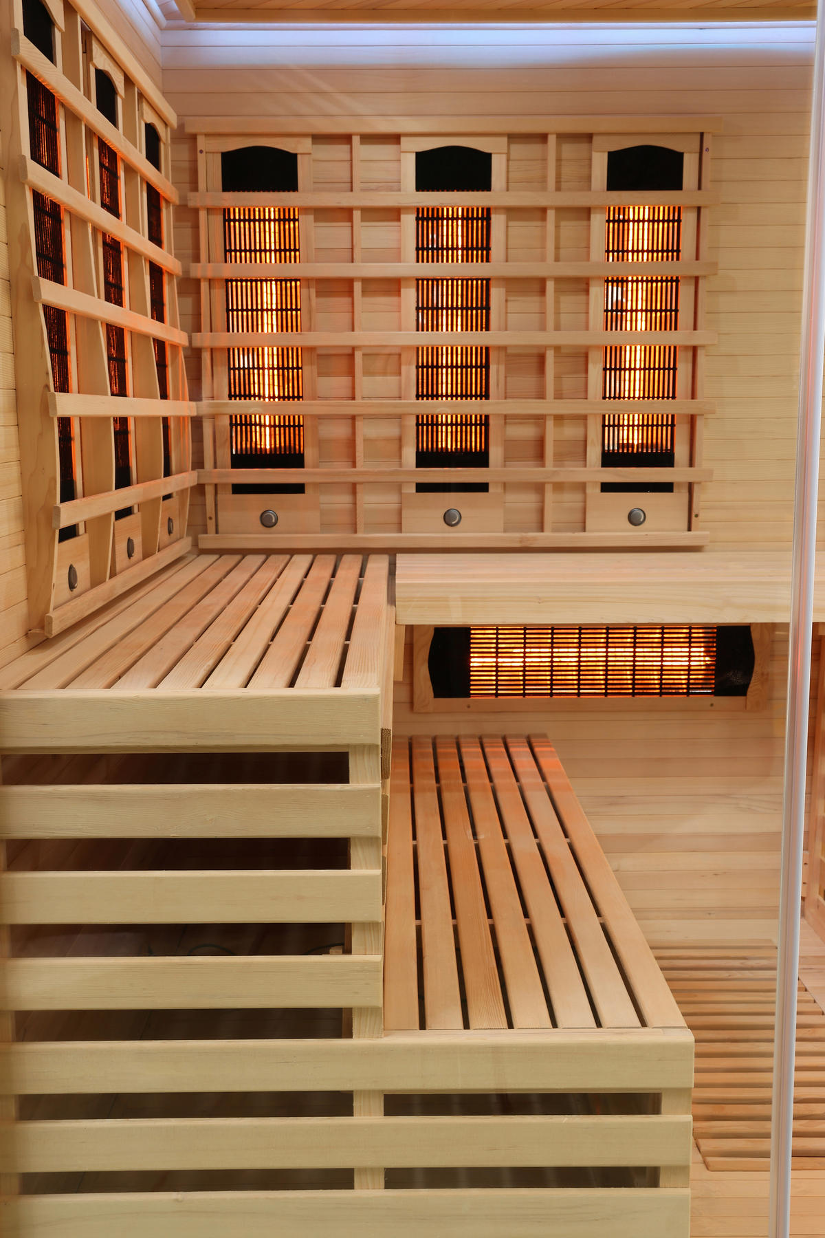 INFRAROTKABINE DELUXE für 3-4 Personen Deluxe  - Braun, MODERN, Holz (150/200/150cm) - Sanotechnik
