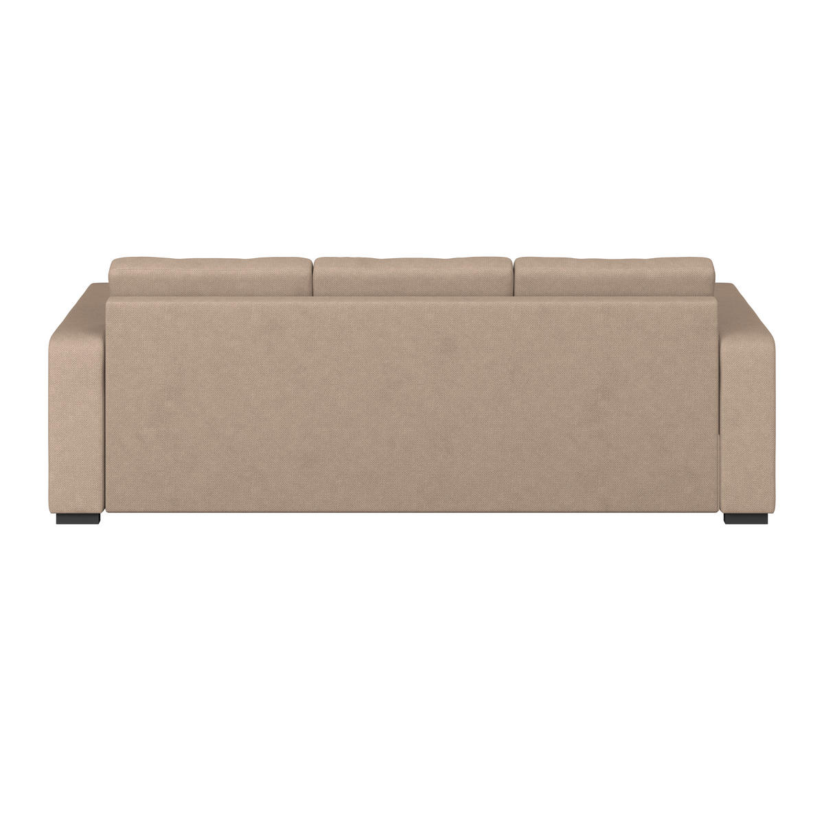 ECKSOFA TURIN Beige Mikrofaser, Struktur Rückenkissen, Bettkasten  - Beige/Schwarz, Trend, Textil/Metall (239/160cm) - MID.YOU