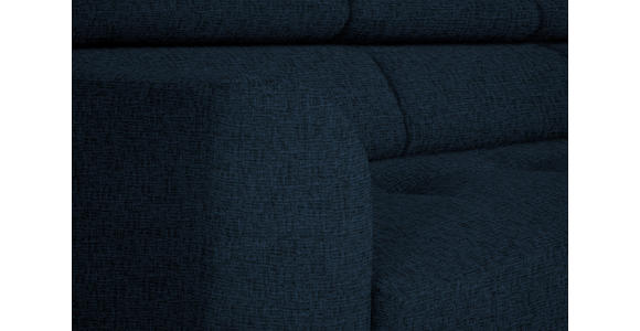 ECKSOFA in Chenille Dunkelblau  280/205 cm  - Schwarz/Dunkelblau, Design, Textil/Metall (280/205cm) - Xora