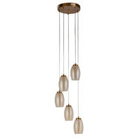 VISEČA NIHALNA LED-SVETILKA  Cyclone 5.4 W/1960 lm/3000 K/220-240 V/ - barve šampanjca, Design, kovina/umetna masa (35/150cm)