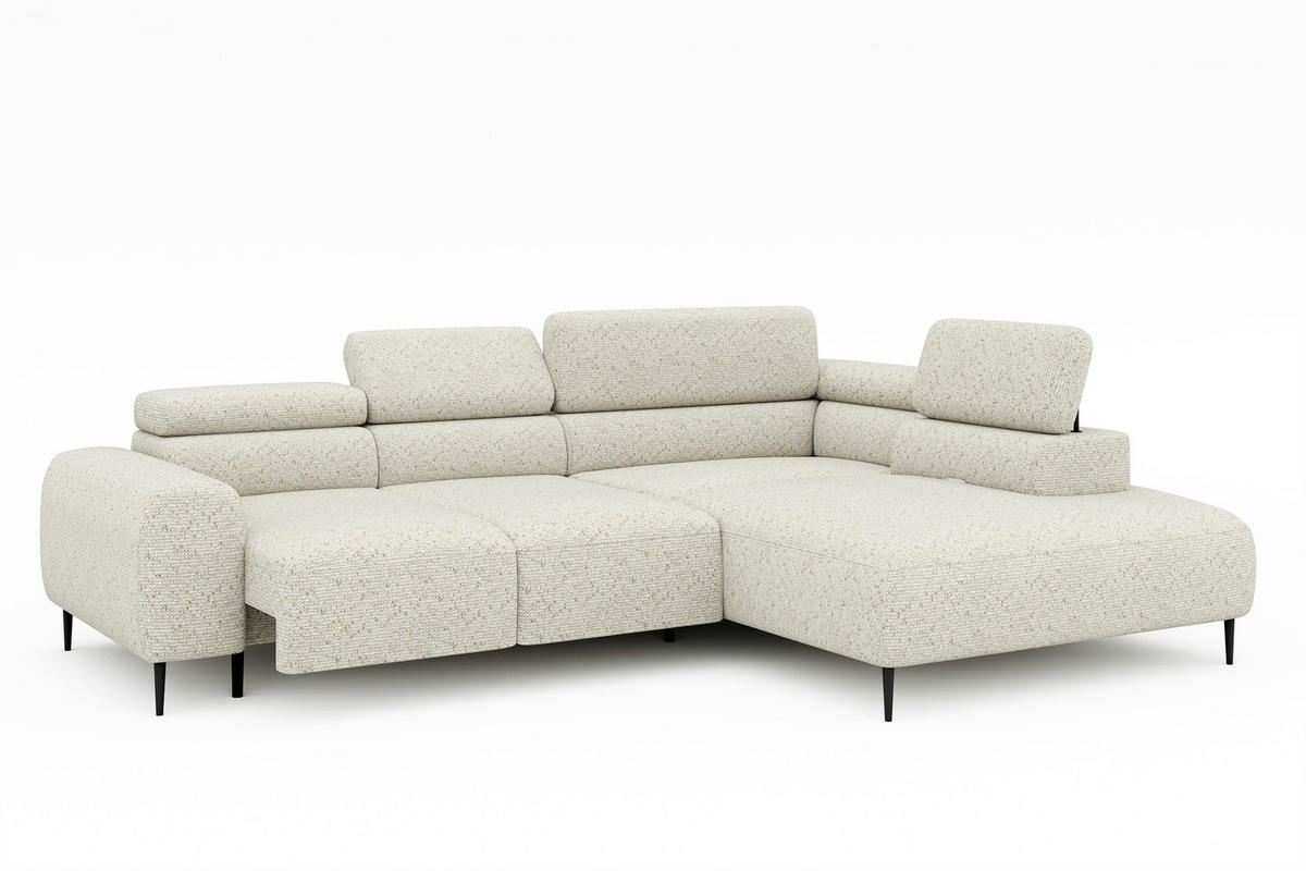 SOFFA i textil ecru  - svart/ecru, Design, metall/textil (304/77/108cm) - Stylife