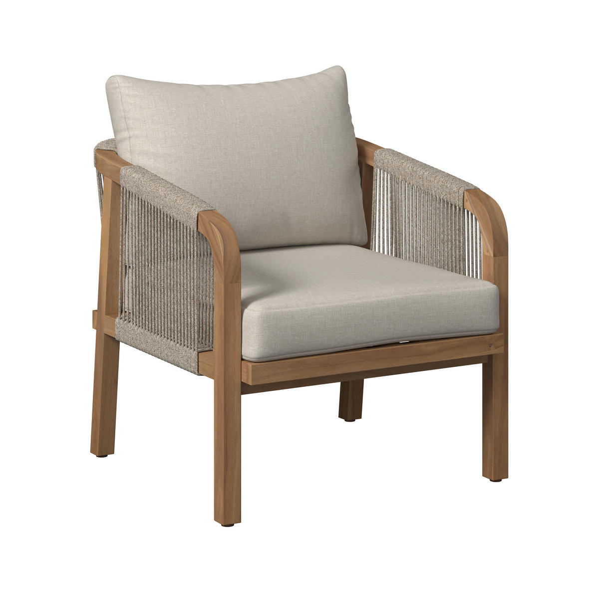 LOUNGEGARNITUR   203,5/69/79,5 cm Akazie massiv  - Beige/Akaziefarben, Natur, Holz (203,5/69/79,5cm) - Ambia Garden