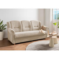 3-SITZER-SOFA Mikrofaser Naturfarben  - Wildeiche/Naturfarben, Konventionell, Holz/Textil (220/98/90cm) - Livetastic