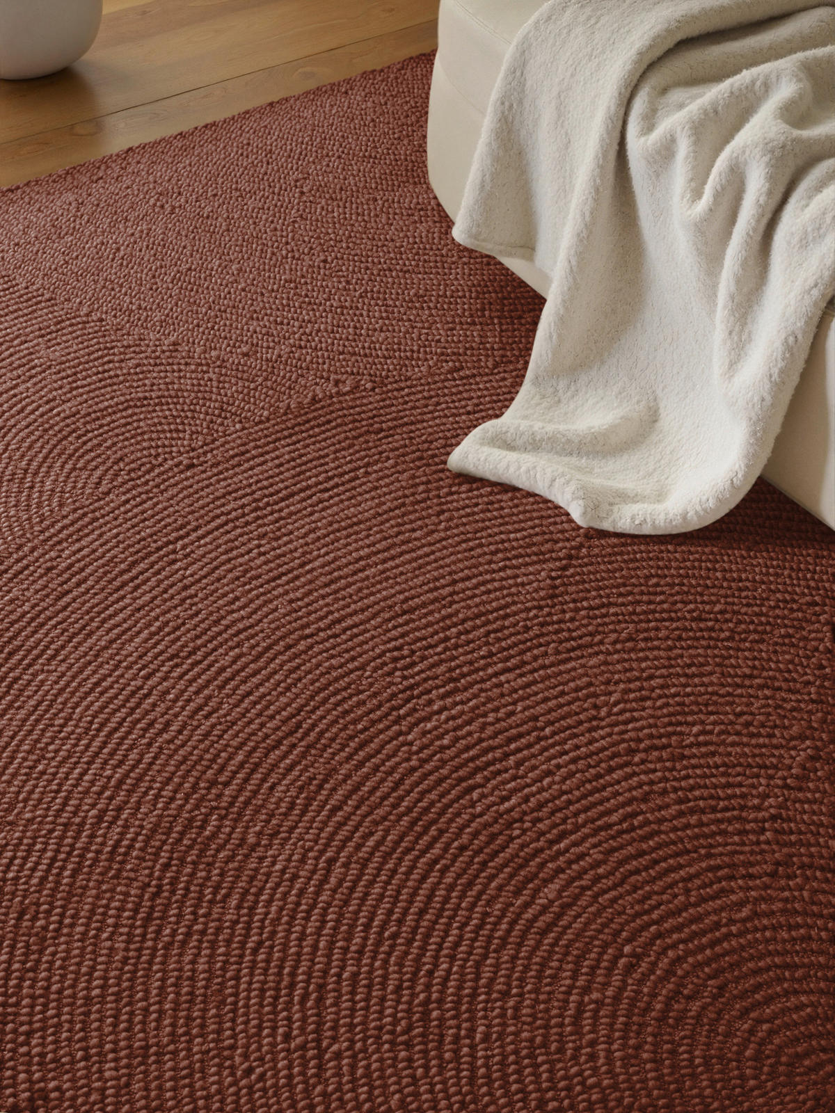 WOLLTEPPICH 80/150 cm Calmio Rotbraun rechteckig  - Rotbraun, Basics, Textil (80/150cm) - Hanse Home