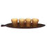 TEELICHTHALTER-SET 5-teilig - Braun/Orange, Basics, Glas/Holz (52/13/2cm) - Ambia Home