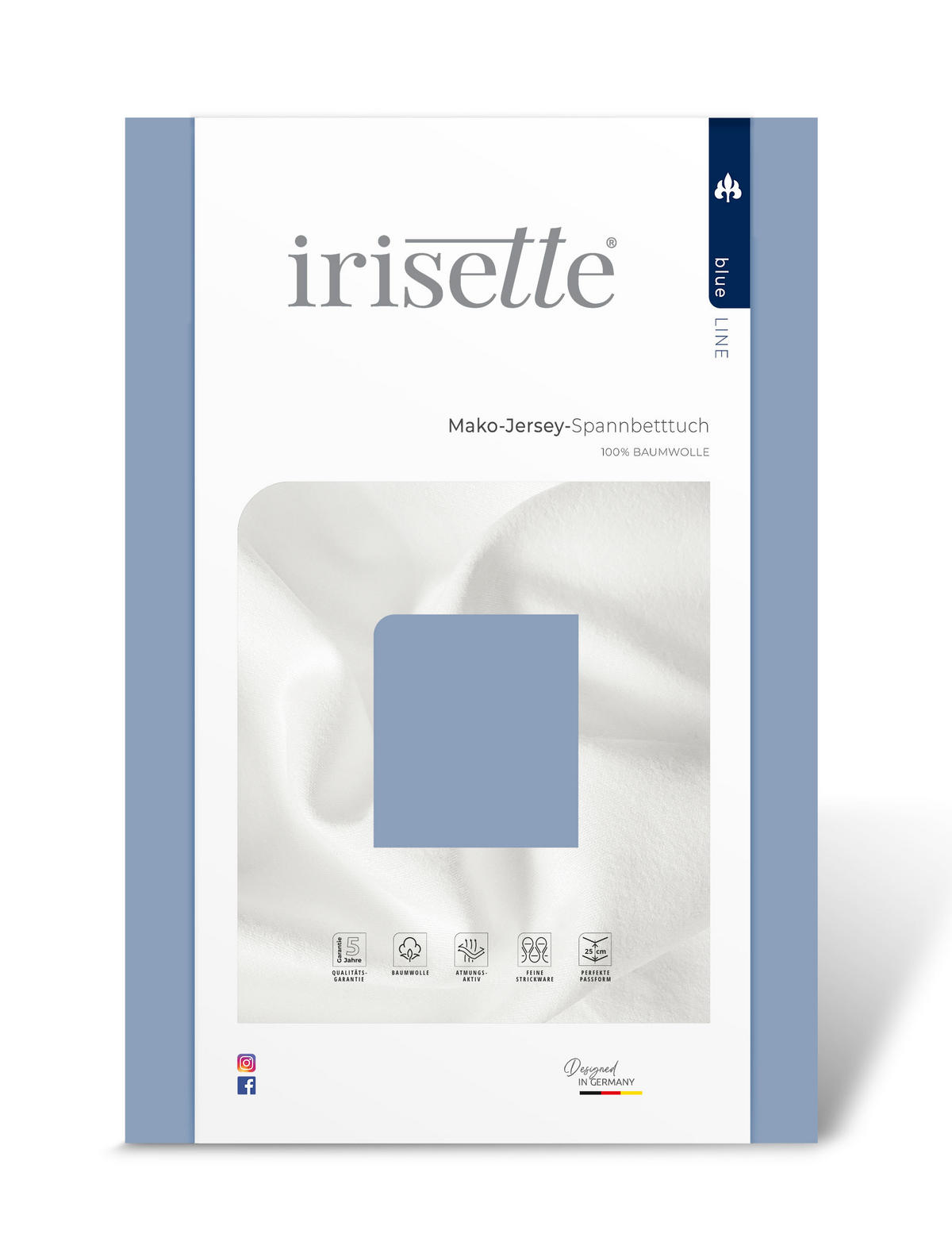 SPANNBETTTUCH Jersey 150/200 cm  - Hellblau, KONVENTIONELL, Textil (150/200cm) - Irisette