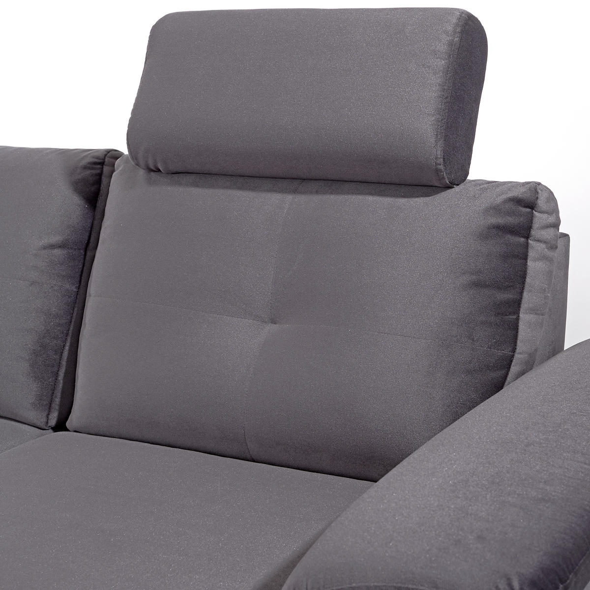 WOHNLANDSCHAFT in Velours Dunkelgrau  - Weiss/Dunkelgrau, Konventionell, Kunststoff/Textil (184/325/168cm) - Livetastic