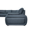 ECKSOFA Blau Struktur  - Chromfarben/Blau, KONVENTIONELL, Textil/Metall (280/310cm) - Carryhome
