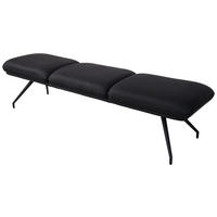 SITZBANK 220/49,5/50 cm  in Schwarz  - Schwarz, Design, Leder/Metall (220/49,5/50cm) - Dieter Knoll