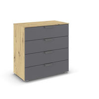 KOMMODE  in 80/81/42 cm  - Chromfarben/Dunkelgrau, Design, Holzwerkstoff/Metall (80/81/42cm) - Carryhome