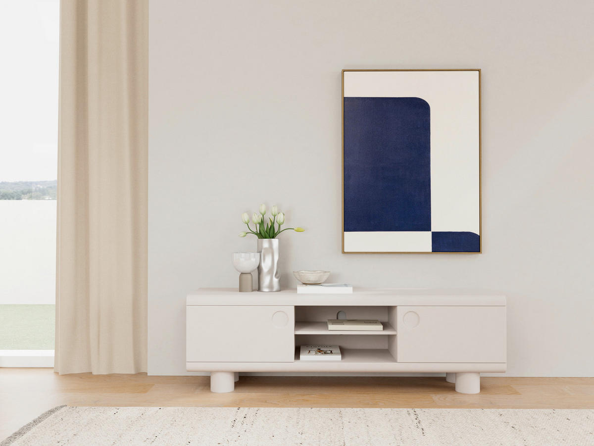 MEDIABÄNK i grå  - grå, Design, trämaterial (160/75/40cm) - Best Price