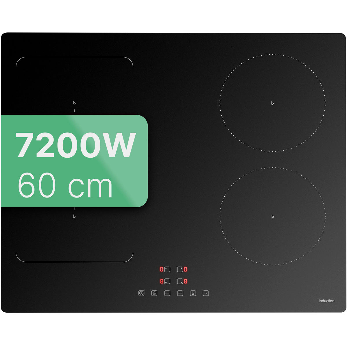 INDUKTIONSKOCHFELD EBKI 7944  - Schwarz, Trend, Glas/Keramik (59/6/52cm) - Bomann