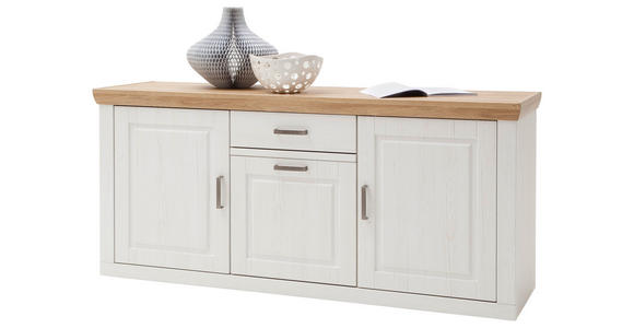 SIDEBOARD Brixen 183/85/50 cm 1 Schublade(n)  - Eichefarben/Schwarz, Basics, Holzwerkstoff/Metall (183/85/50cm) - Landscape