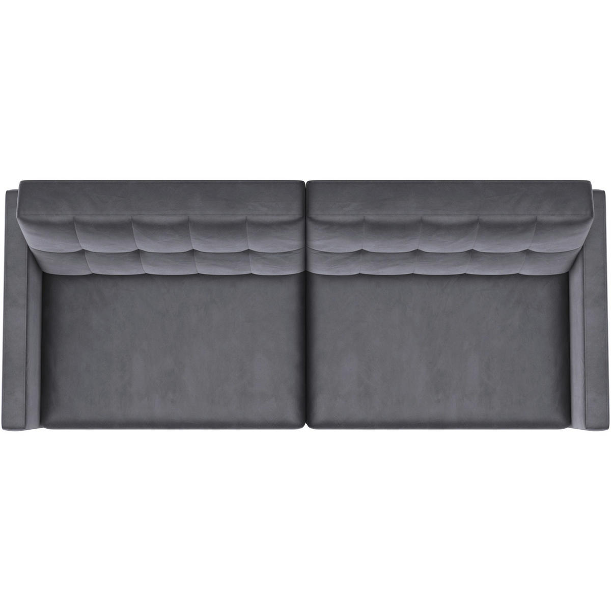 SCHLAFSOFA HANNOVER in Samt Anthrazit Vintage, Skandinavisch, Modern  - Anthrazit/Schwarz, Basics, Kunststoff/Textil (203/82/83cm) - Livetastic