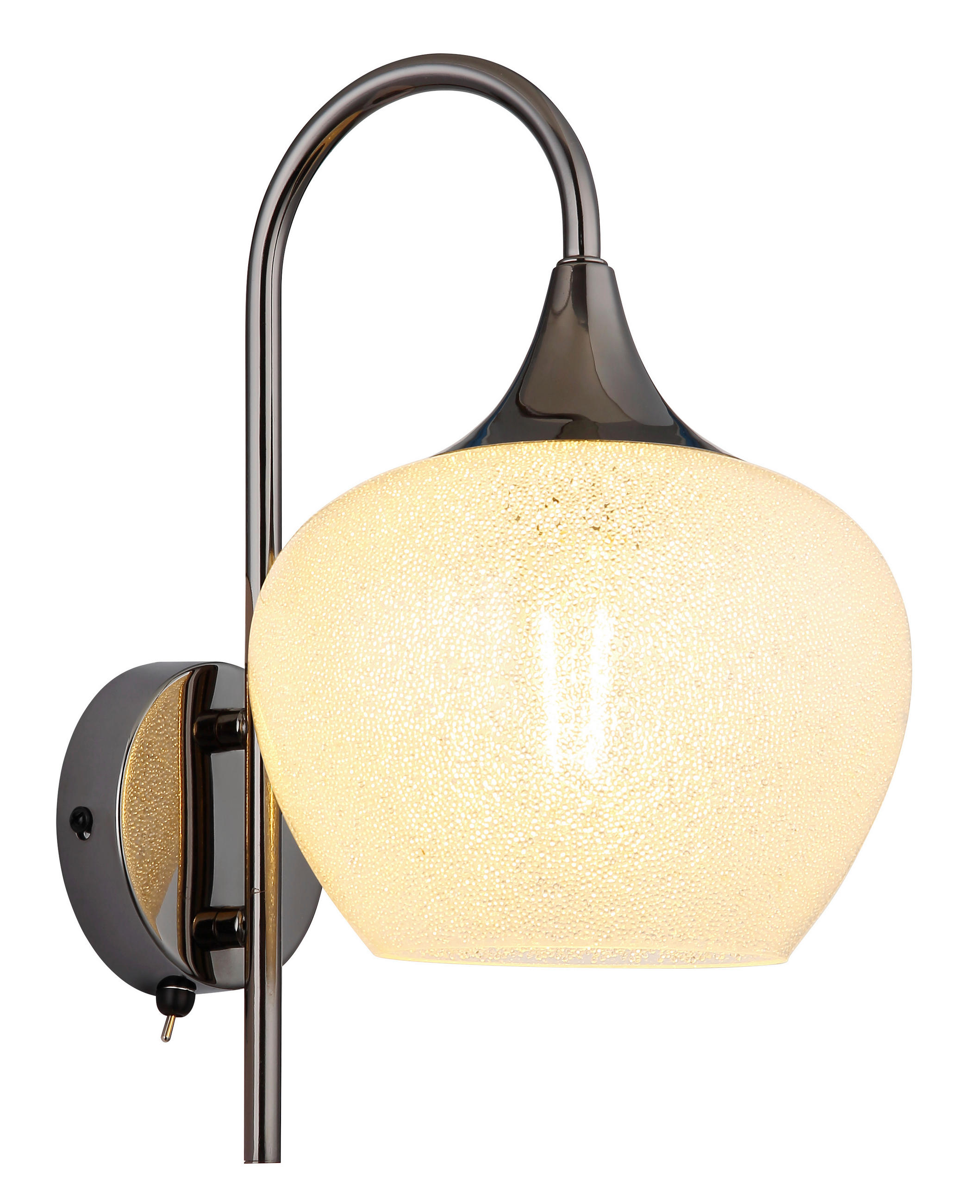 WANDLEUCHTE - Klar/Schwarz, Konventionell, Metall (18/32cm) - Globo