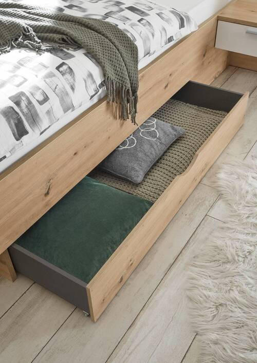 BETTSCHUBKASTEN 137,2/19,1/61,5 cm Eiche Artisan  - Eiche Artisan, MODERN, Holzwerkstoff/Kunststoff (137,2/19,1/61,5cm) - Livetastic